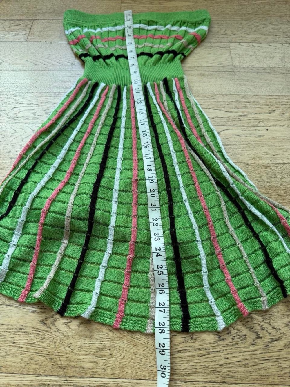 Y2K Bebe Green Strapless Knit Mini Dress Indie Sleaze Mcbling - Picture 6 of 6